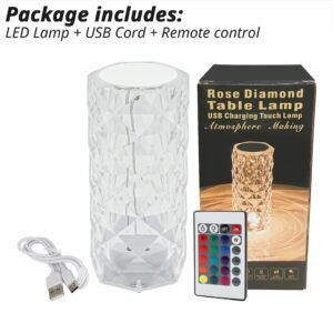 مصباح جديد من الكريستال الوردي